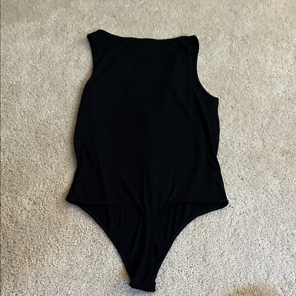 Express Elegant Black Knit Bodysuit Tank - Picture 3 of 3
